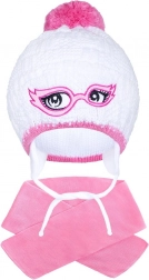 cappellino invernale per bambini lavorato a maglia con sciarpa New Baby rosa (3–4 anni)