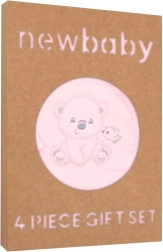 Set regalo per neonati New Baby Sweet Bear, rosa, 4 pezzi – Rosa 53584