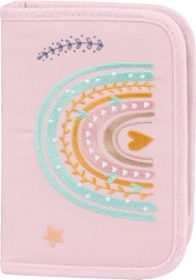 astuccio scolastico a un piano arcobaleno rosa