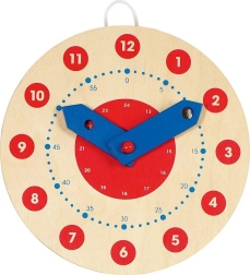 Orologio in legno per l'apprendimento del tempo