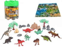 Set di dinosauri 24 pz in box con contenitore
