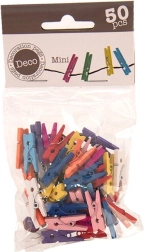 Mini mollette in legno colorate da 2,5 cm (50 pz)