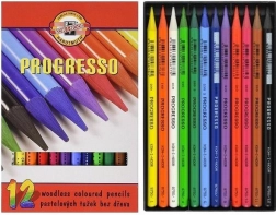 Pastelli senza legno Progresso Aquarell 12 pz KOH‑I‑NOOR