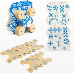 clixo designer set magnetico beige e grigio 9 pz