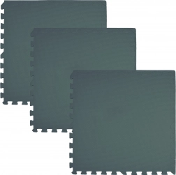 Morbido tappetino da gioco in schiuma a puzzle da pavimento 180 × 60 cm, 3 pz, verde scuro