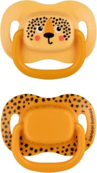Canpol babies set di succhietti simmetrici in silicone Mountains 0–6 m, 2 pz – Arancione