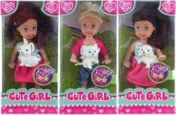 Bambola con animaletto 12 cm