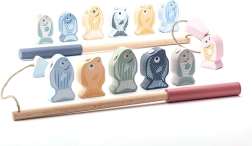Cubika pastel pesca – gioco magnetico in legno per bambini, 14 pezzi