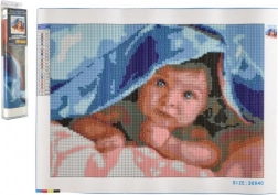 Pittura diamantata Bambino carino 30x40 cm