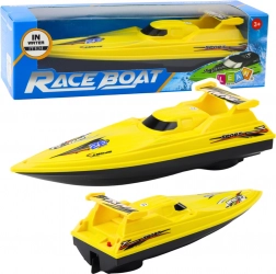 Barca a motore gialla alimentata a batteria