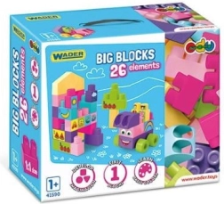 Wader grandi mattoncini 26 pezzi rosa