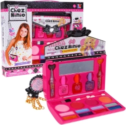 CHEZ NINIO set trucco per bambini in borsetta rosa 5+
