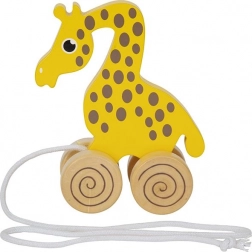 giraffa di legno da traino Nature Planet