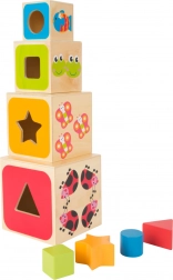 cubetti didattici in legno da inserimento ABC small foot
