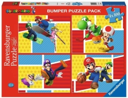 Puzzle 4×100 pezzi Super Mario