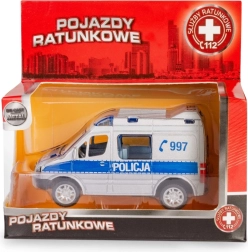 Modello della polizia MERCEDES-BENZ Sprinter 1:50 con motore pull-back Daffi