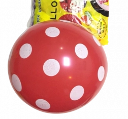 Palloncini in lattice rossi a pois da 12 pollici