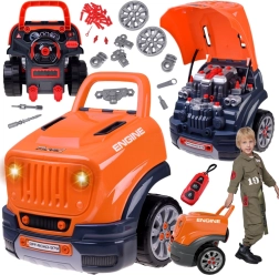 Set da officina meccanica interattivo per bambini con motore, luci e suoni