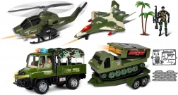 Auto da convoglio militare con rimorchio e soldato 63 cm