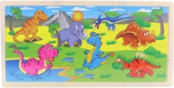 Puzzle in legno dinosauri 96 pezzi