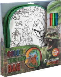Zaino da colorare con tema dinosauro