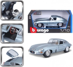 Bburago 1:18 Jaguar E Coupé Argento Blu Metallizzato