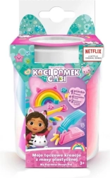 Set con pasta da modellare GABIN CASETTA DEL GATTINO Le mie creazioni arcobaleno – bicchierino bianco