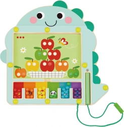 Gioco magnetico per il riconoscimento dei colori con dinosauro