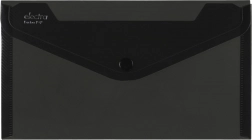 Pochette metallica grigia DL ELECTRA con bottone automatico