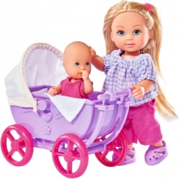 Bambola Evi Love con carrozzina e bambola