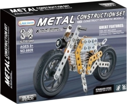 Set di costruzione in metallo moto gialla 162 pz