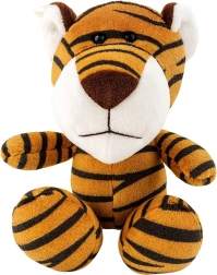 Tigre di peluche con ventosa, marrone, 23 × 12 cm
