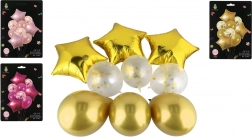 Set di palloncini gonfiabili per feste, 9 pezzi, 3 colori