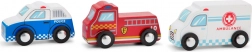 Set di veicoli di soccorso in legno per bambini