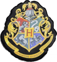 Cuscino Harry Potter - stemma di Hogwarts, nero 37x32x5 cm PRODOTTO ORIGINALE CON LICENZA