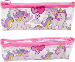 Astuccio trasparente da ragazza con unicorni