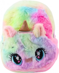 Zainetto in peluche per bambini Unicorno Arcobaleno 20 cm 3L