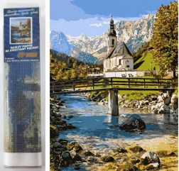 Pittura diamantata – Chiesa a Ramsau 30 × 40 cm