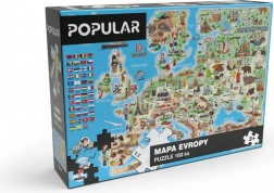 Popolare Puzzle mappa d'Europa 160 pezzi