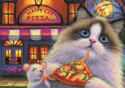 Puzzle pizza per gatti - varietà di gusti