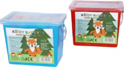 Gessetti da marciapiede colorati in secchiello – 15 pezzi