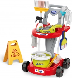 carrello per le pulizie per bambini con accessori 55 cm