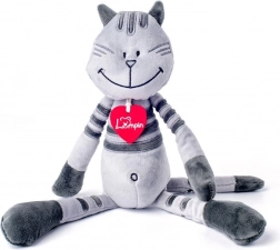 Gatto di peluche Matteo medio – grigio 38 cm