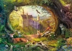 Puzzle castello fiabesco e foresta incantata 1000 pezzi SCHMIDT