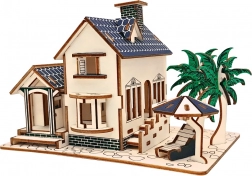 Woodcraft puzzle 3D in legno casa sulla spiaggia