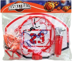 Canestro da basket tricolore con pallone e pompetta