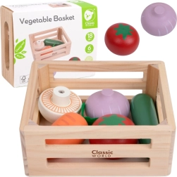 Mondo Classico Cestino di legno con verdure