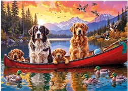 Educa puzzle famiglia di cani in barca 2000 pezzi