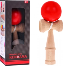 Giocattolo di legno Kendama con palla rossa per bambini 3+ e adulti