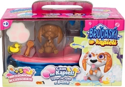 Brudaski nel bagnetto: set da bagno con cagnolino beagle